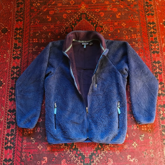 Very Vintage Retro X Patagonia Fleece Jacket Blue - Picture 10 of 16
